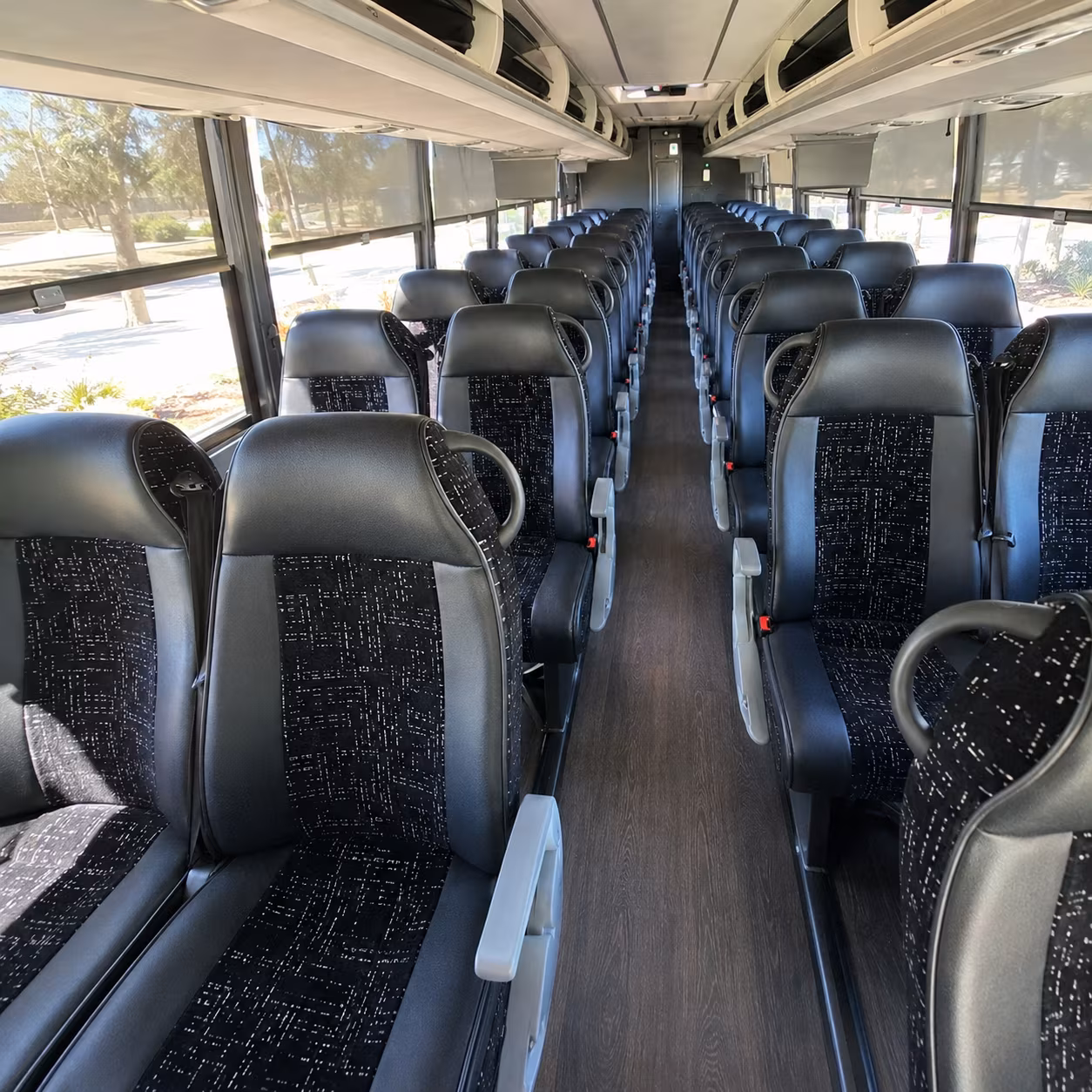 stamford charter bus rental interior